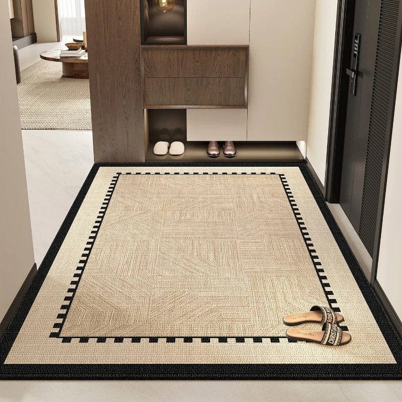 Entrance doormat Waterproof Stain-resistant Carpet Minimalist Line Pattern Rug Large-sized Home Decor Floor Mats