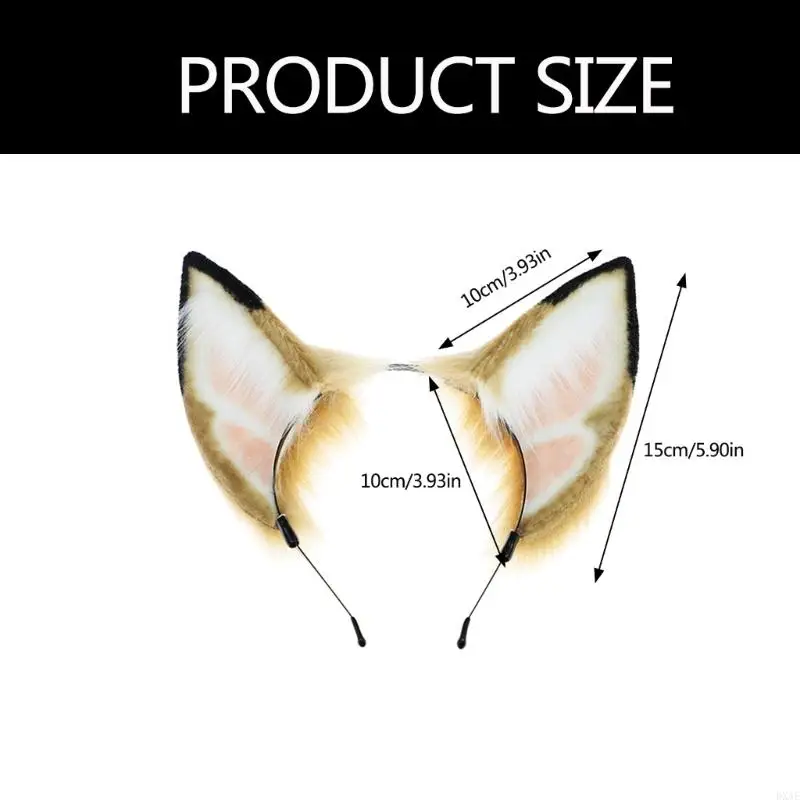 DXAE 구부릴 수있는 짐승이 귀 머리 houghop 여성 역할 플레이 애니메이션 메이드 헤드 밴드 파티 의상 여성 코스프레 헤어 스타일링 헤어 밴드