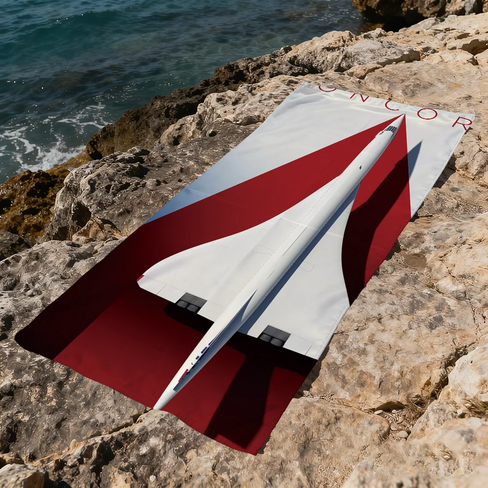 C-concor-de Air Towel Large Quick-Drying Microfiber soft F-france Beach Towel for Travel Fitness Sauna Bathing Camping