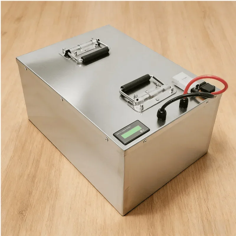 72V 100Ah LiFePO4 Deep Cycle Lithium Battery with Bluetooth BMS APP Rechargeable for Electric Scooter Motorcycle Tricycle