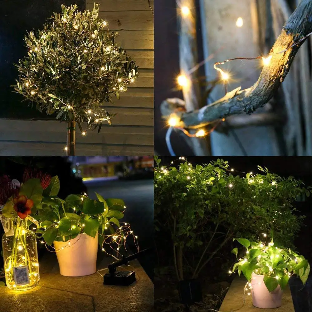 Outdoor LED Solar String Lights, lâmpadas de rua à prova d\'água, jardim lâmpadas, guirlanda, Natal, fada, 50, 100, 200, 300 LEDs