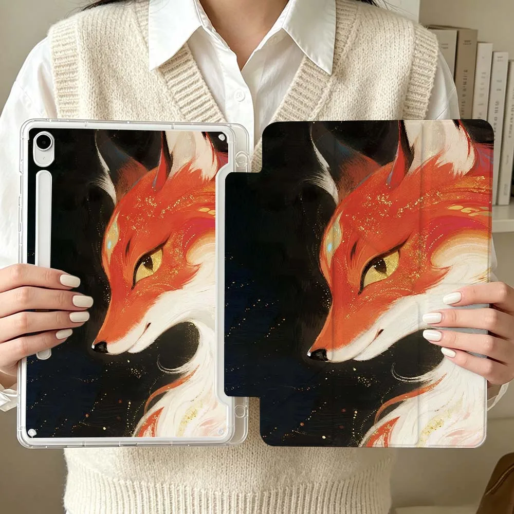 Red Fox Aesthetics For Samsung Galaxy Tab S6 S7 S8 S9 S10 A8 A9 A11 Lite FE Plus 3Y Tablet Case Soft