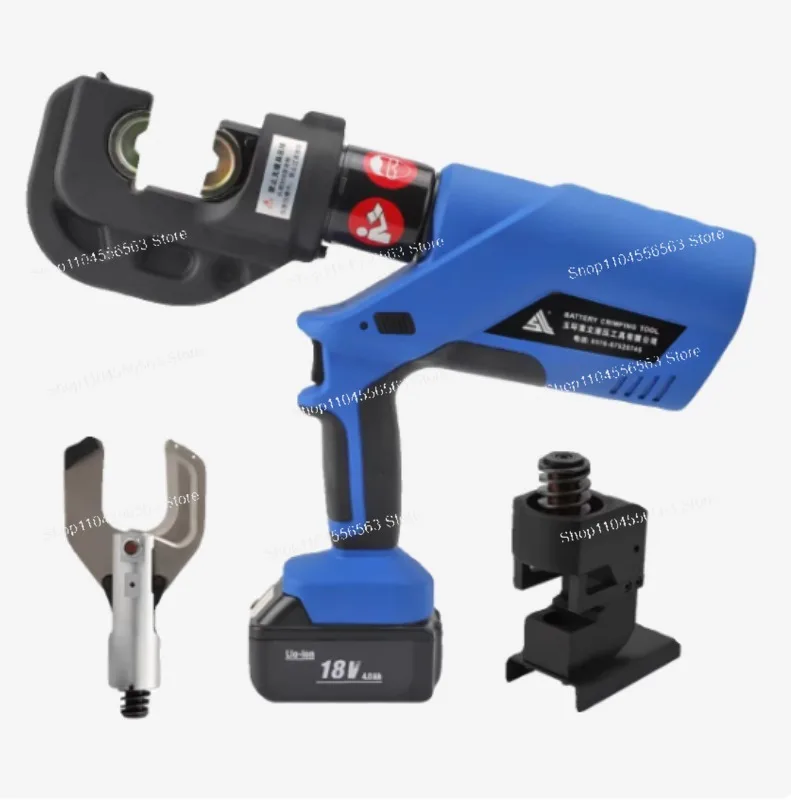 EZ400 Hydraulic Crimping Tool 18V Battery Powered with Cutter Dies for Copper Aluminum Bus Bar Terminal Cable 400mm²