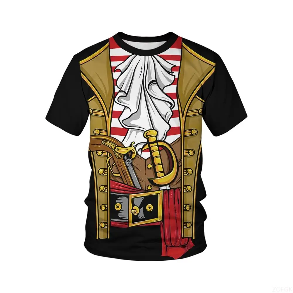 Costume da uomo stampato in 3D T-shirt divertenti Grafica novità Manica corta T-shirt casual Girocollo estivo Maglietta oversize Foe Men