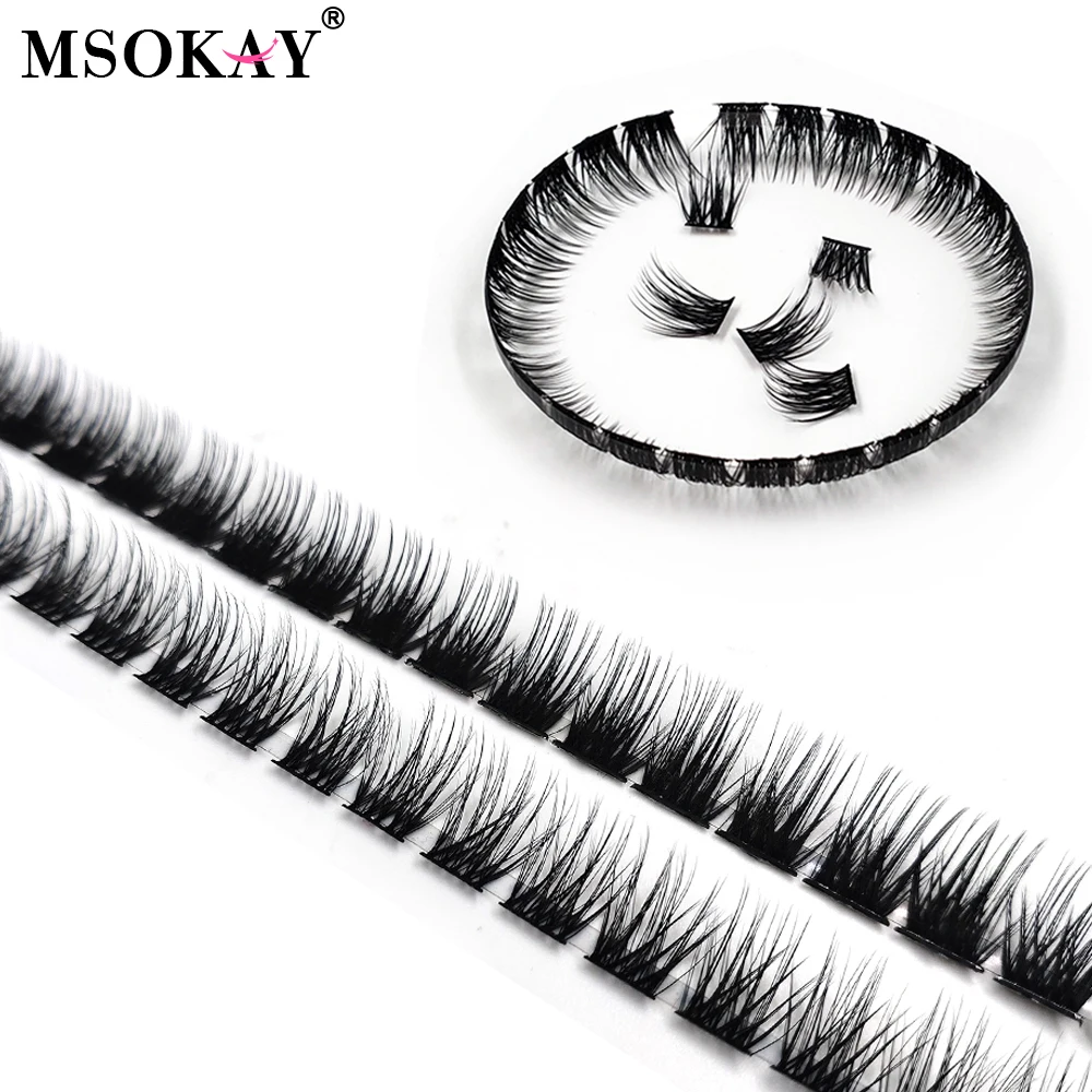 MSOKAY 25 Pcs/Case Newest DIY Cluster Eyelashes D Curl Volume Segmented Premade Fans Russian Thick Lash Extension Supplier