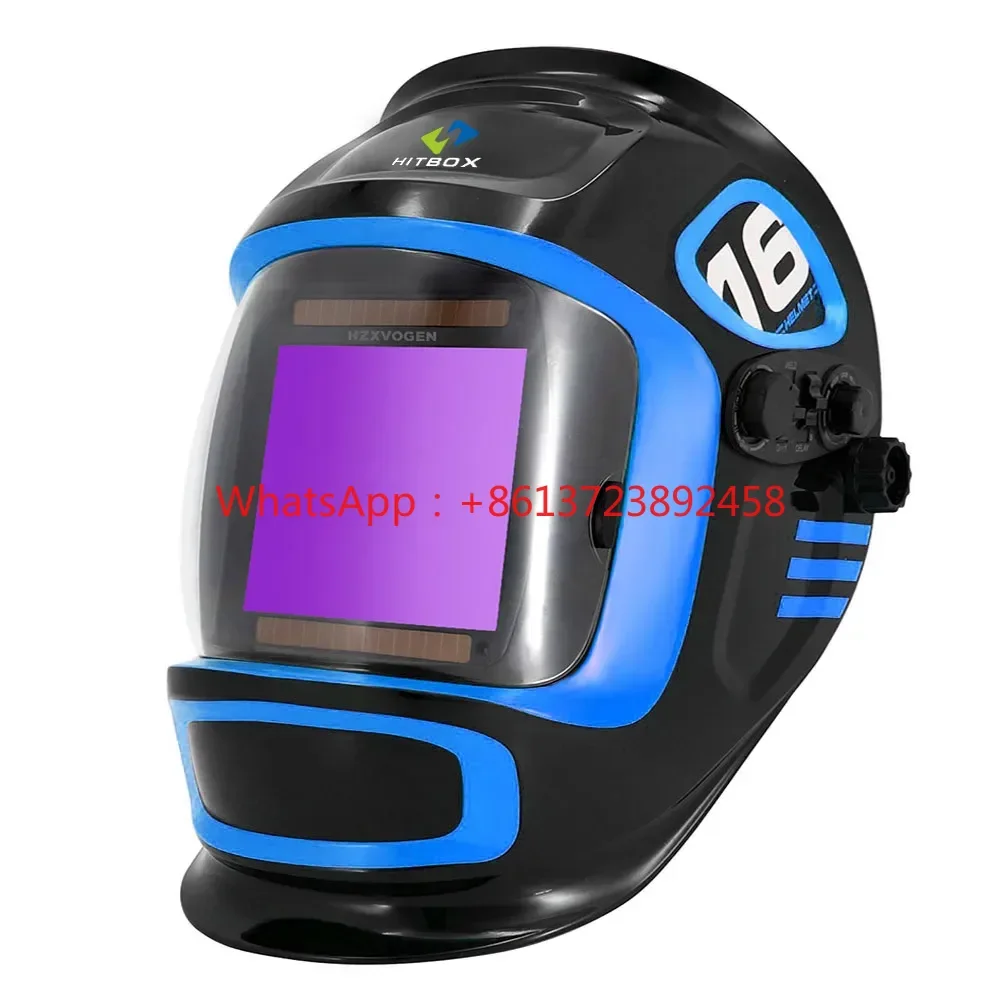 HITBOX LY800F Large View Solar Welding Helmet Auto Darkening Welder  have free gifts