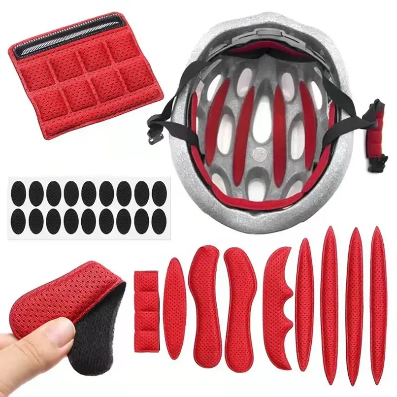 27pcs/set Helmet Padding Kits Sealed Sponge Replacement Motorcycle Bicycle Cycling Universal Foam Pads Set