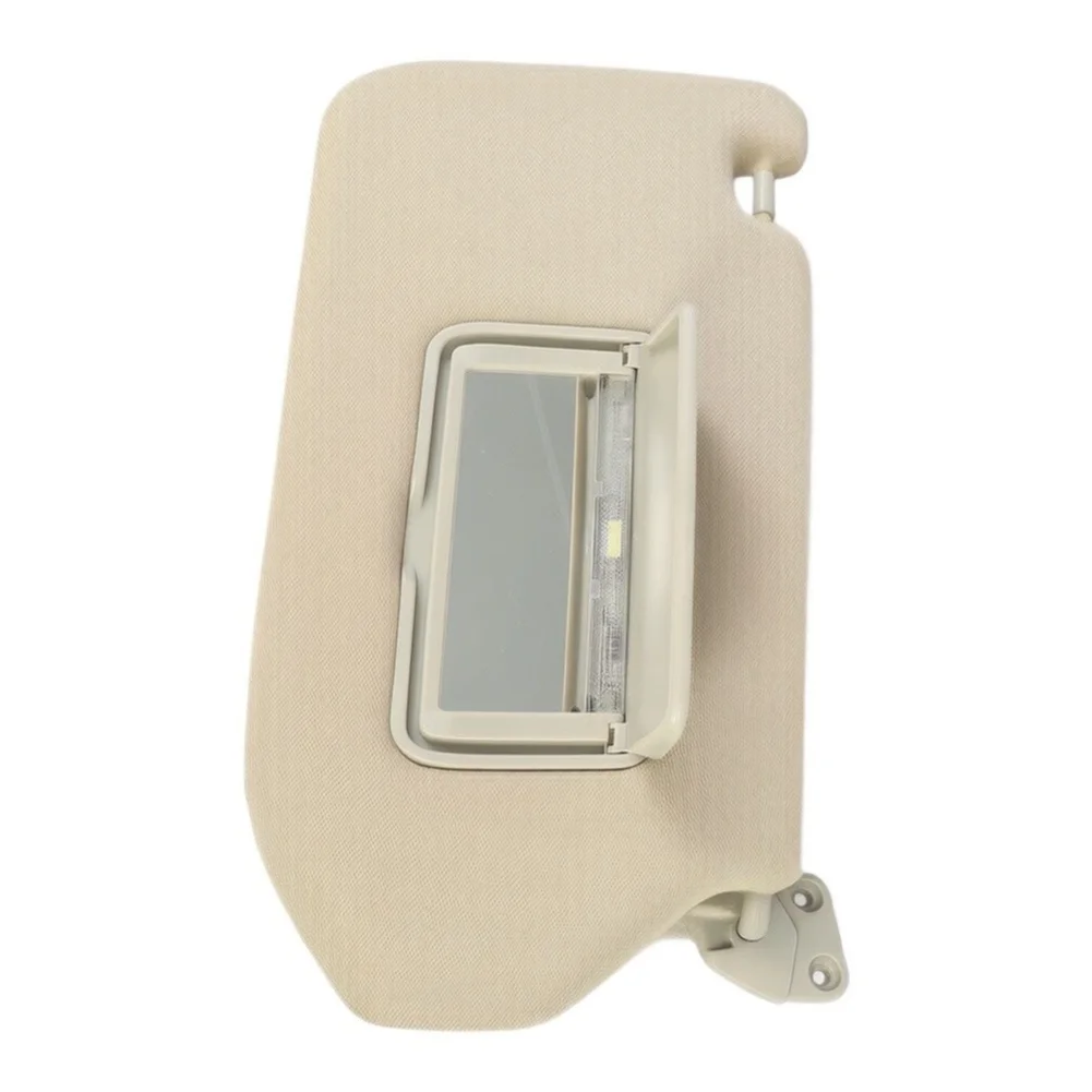Direct Fit Sun Visor Replacement Sun Visor Beige Car Sun Visor W Light Stable Hinge Structure Blocks Harsh Sunlight