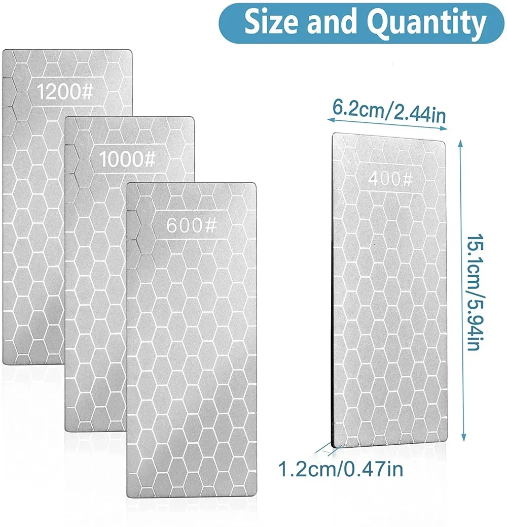Diamond Knives Sharpening Stone 600# 1000# 1200# Grindstone Knife Sharpener Ultra-thin Honeycomb Surface Whetstone image 6