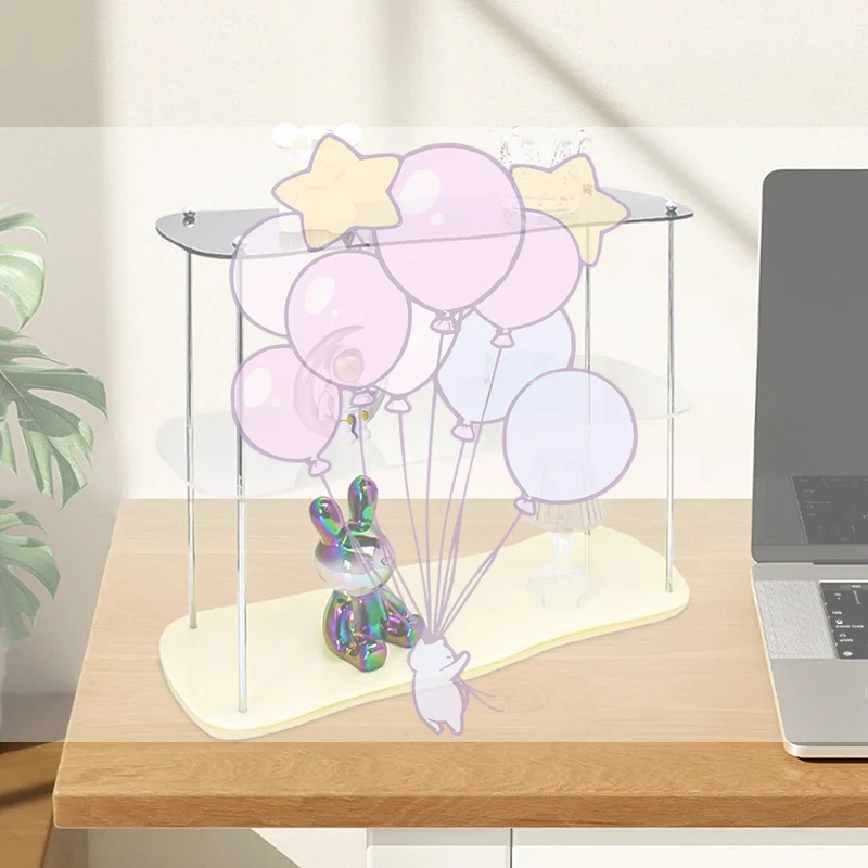 

2/3-слойная акриловая настольная полка для хранения чашек для воды, парфюмерная столешница для ванной комнаты, столешница для хранения косметики, рамка для дисплея ювелирных изделий, органайзер