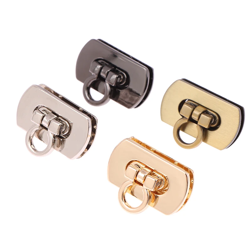 Twist Lock Fecho para Bolsa Feminina, Metal, Minúsculo, Turn Lock, Couro Artesanato, Bolsa, Bolsa de Ombro, DIY, Hardware, 1pc