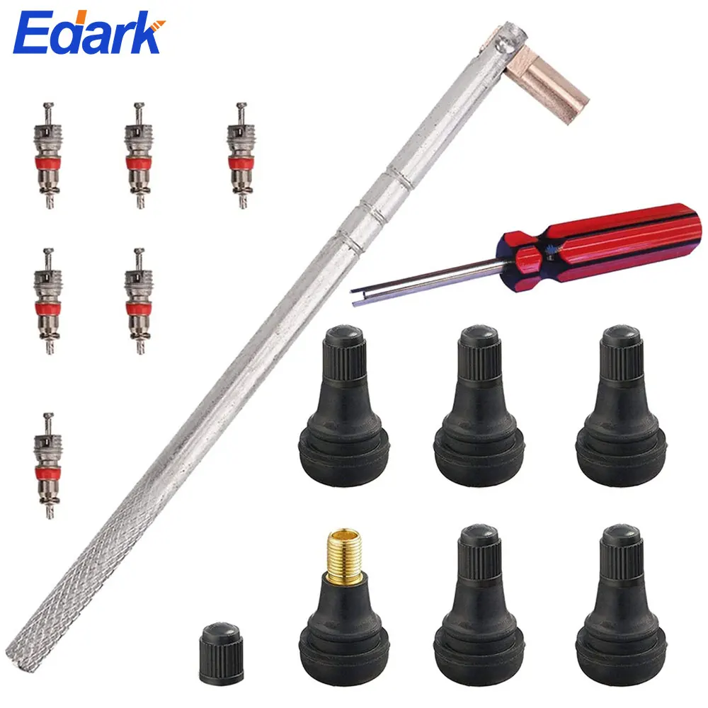 Tire Valve Stem Tool Remover & Installation, TR412 Snap-in Valve Stems with Cores, Single Head Tire Valve Core Remover Installer