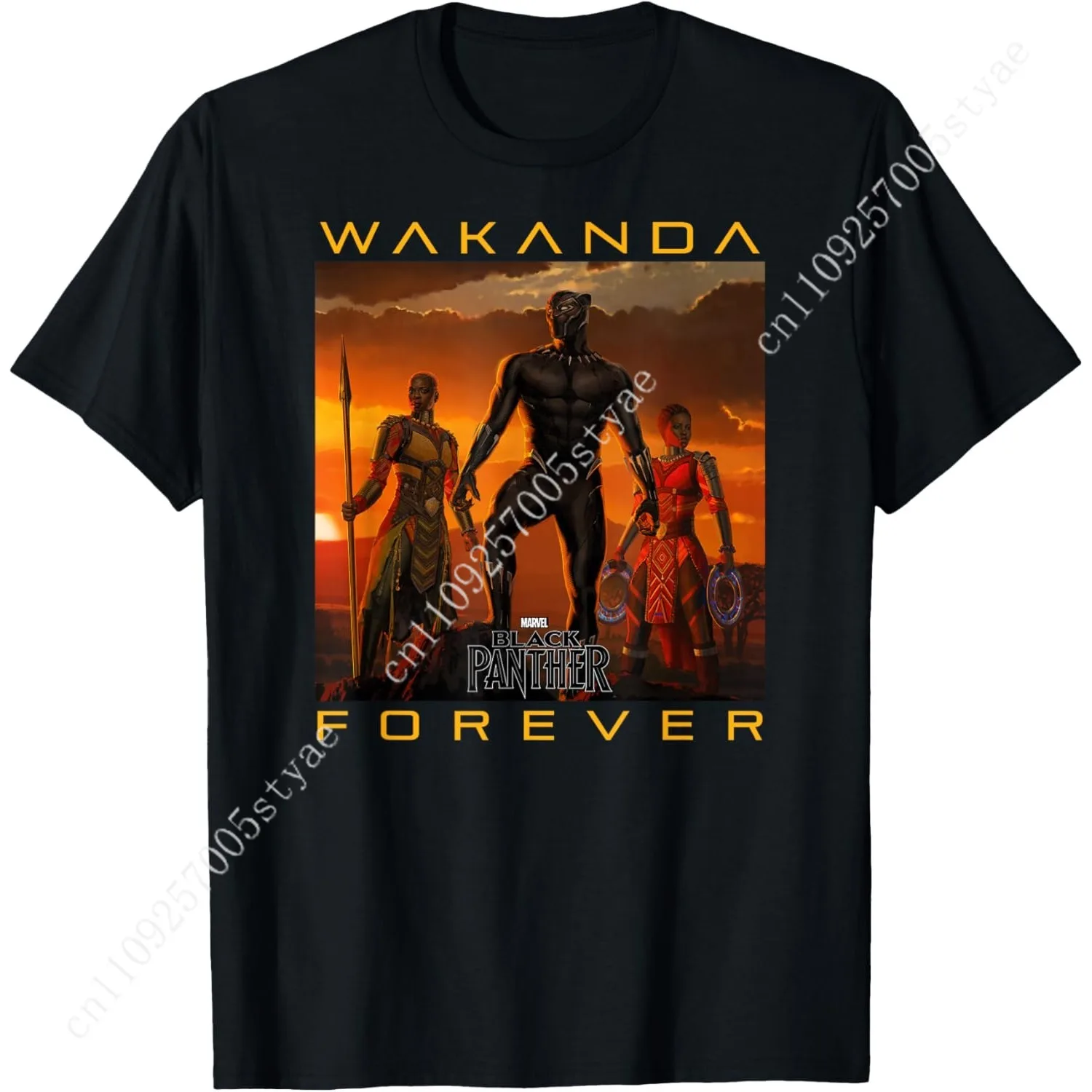 

Marvel Black Panther Movie Wakanda Forever T-Shirt Small