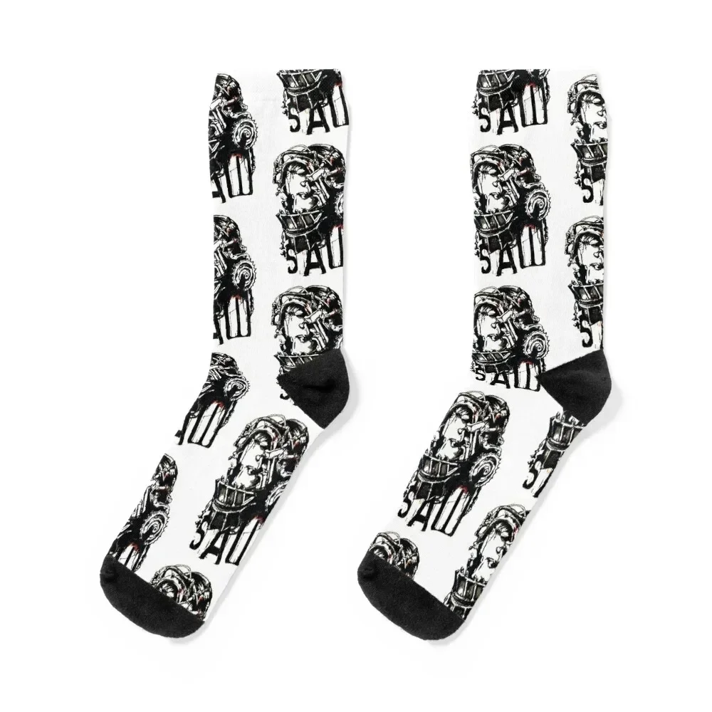 

Vintage Reverse Bear Trap Saw Movie Socks sports stockings Non-slip christmas gift Lots Socks For Girls Men's
