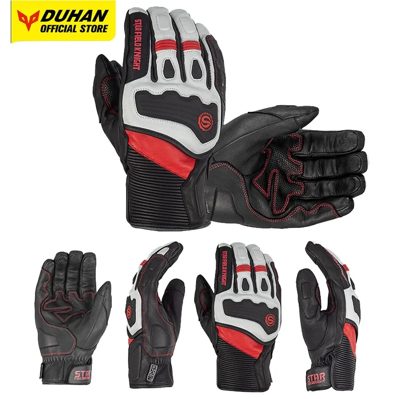 

Winter Waterproof Motorcycle Gloves Non-slip Leather Thickened Warm Riding Gloves Touch Screen Gloves Moto Racing Biker Gloves