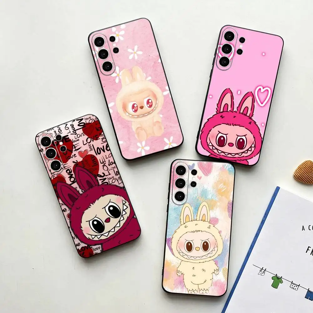 Lovely Labubu gift   Phone Case For Samsung S25,S24,S21,S22,S23,S30,Ultra,S20,Plus,Fe,Note,10,9,5G Black Cover