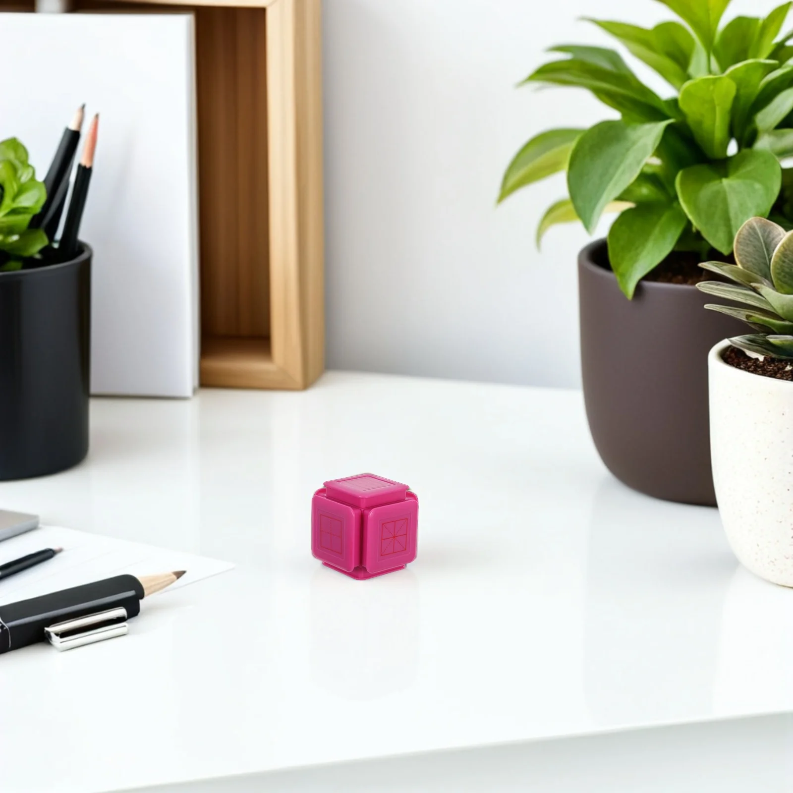 6-Side Self-Inking Stamp For Handwriting Practice Tianzige Six-Sided Seal With Mizige Clock Pinyin Grids Classroom Writing