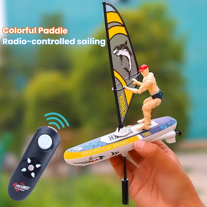 

Игрушка для ванны 2,4G, кукла с дистанционным управлением, парусный спорт, серфинг, гребля, конкурентоспособная водная игрушка, радиоуправляемая лодка