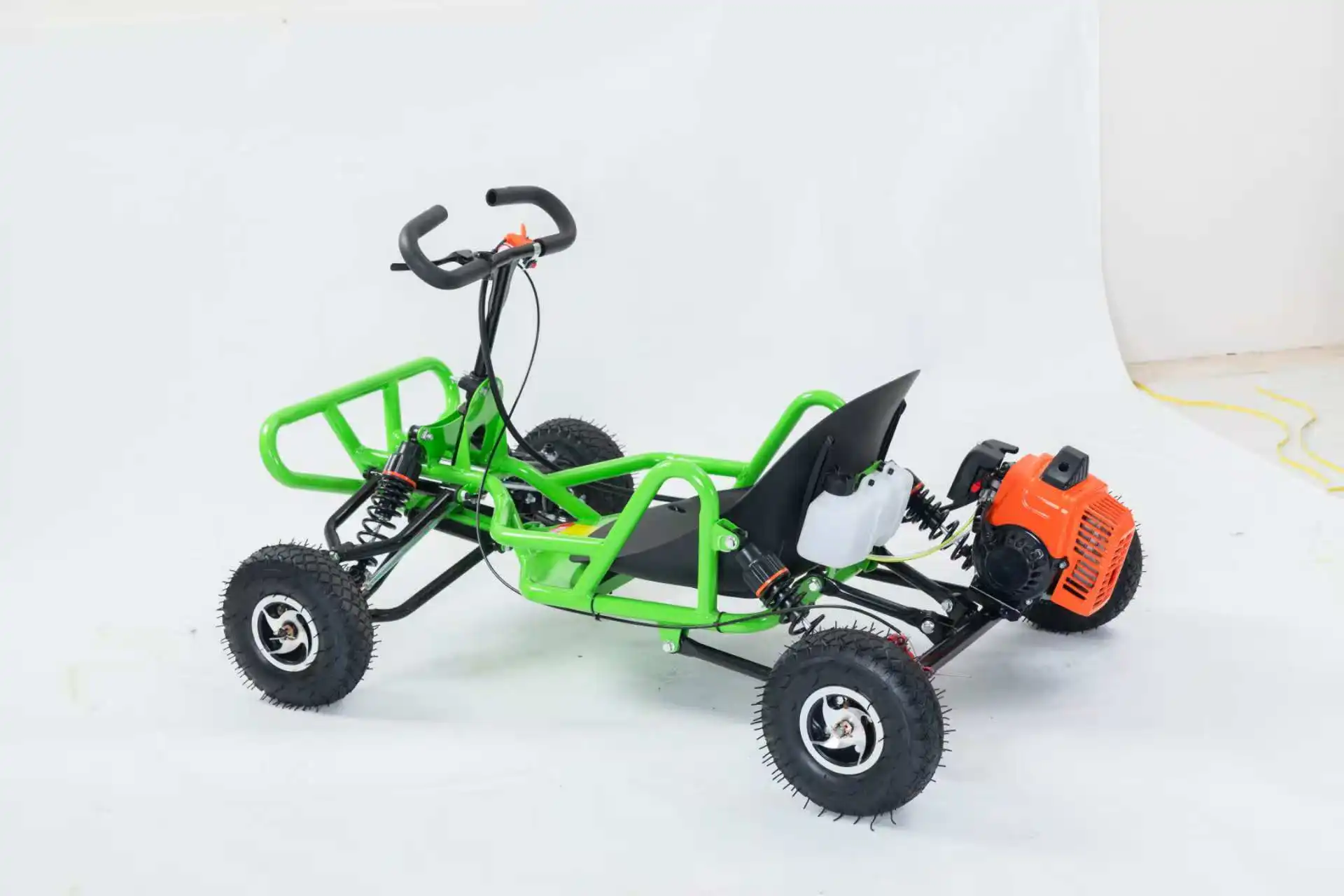 رخيصة 90cc بالطاقة مقعد واحد الكبار عربات التي تجرها الدواب الذهاب كارت 80 كم/ساعة على الطرق الوعرة 4x4 محرك مكبح قرصي عربات الذهاب الكهربائية للبيع #2