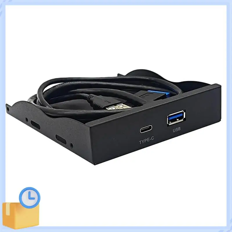 Panneau avant USB 3.0 populaire pour PC, 1 Port USB3.0 + 1 Port USB3.1 type-c, adaptateur HUB, puce VL162, USB3.2 Gen1, 5 go pour disquette 3,5 pouces