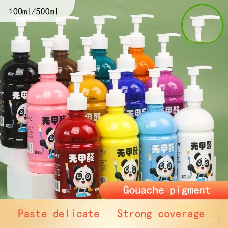 100/500ml Gouache Pigment Paste Delicate Easy To Color for Children's Paintings Graffiti Commercial Illustrations Graphic Design