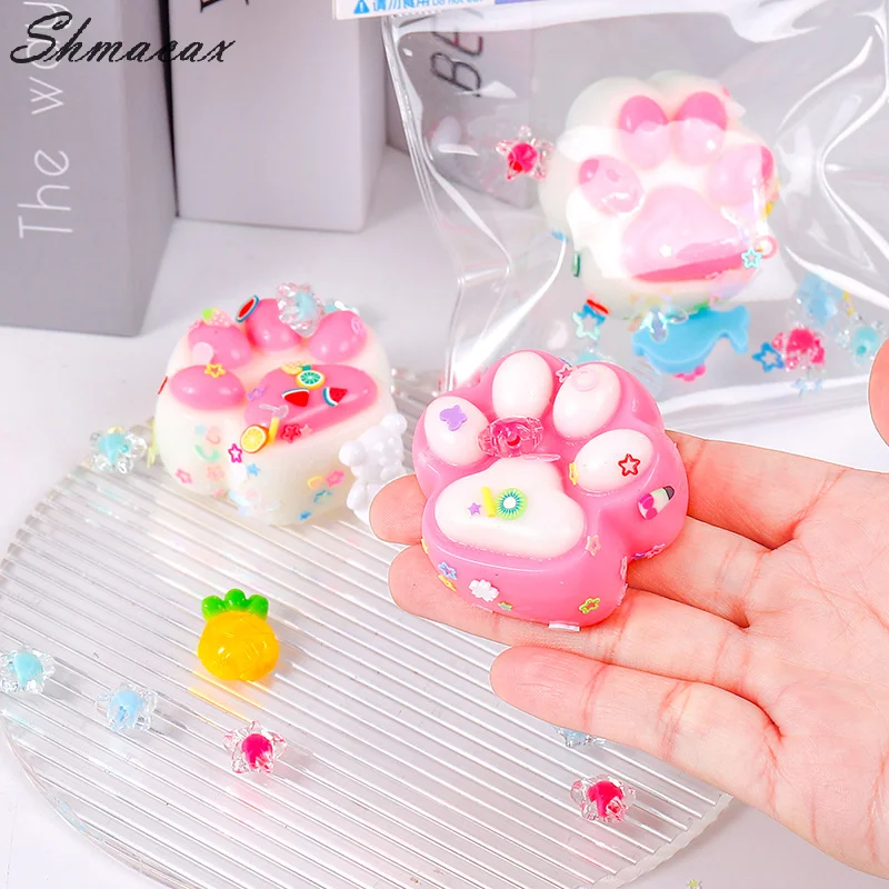 

Cartoon Cat Paw Squishy Squeeze Toy Soft Mochi Toys Cute Slow Rebound Stress Relief Fidget Toys For Children Adults Gifts