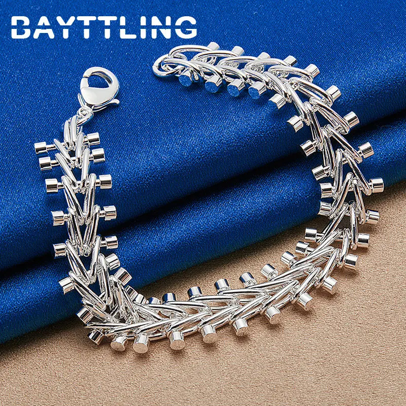 

Women S925 Sterling Silver Fine Chain Bracelet For Fashion Girlfriend Wedding Jewelry Temperament Gift Accessories