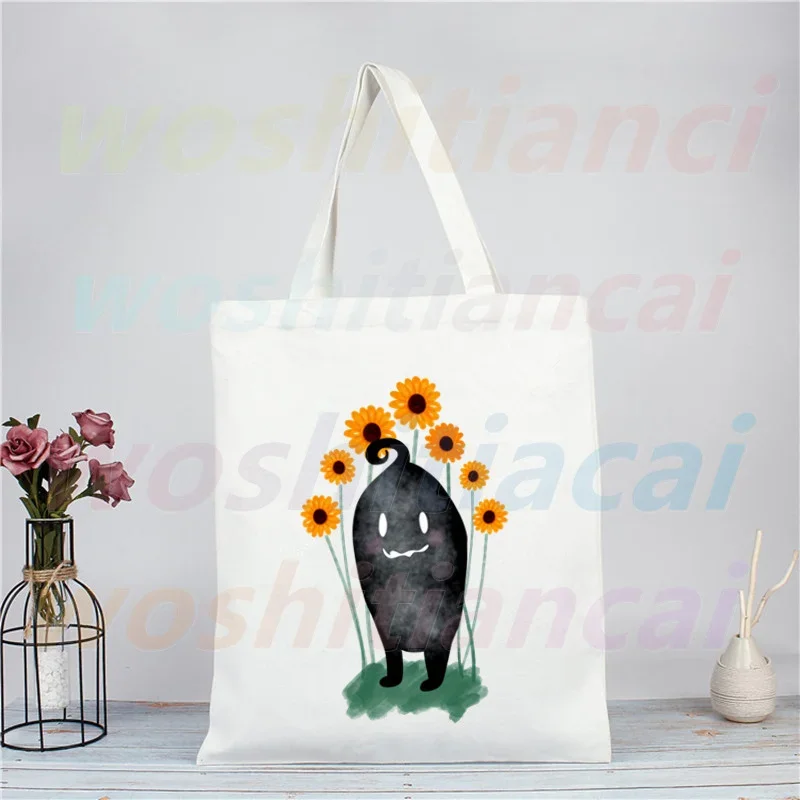 Sacola de ombro Stardew Valley Farm Canvas para mulheres, Pelican Town Game, Bolsas de compras eco reutilizáveis, Bolsas Ulzzang Vintage