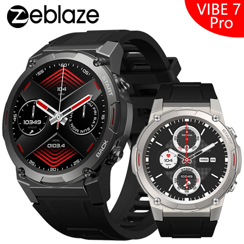 

Смарт-часы Zeblaze Vibe 7 Pro, 1,43 дюйма, HD AMOLED-дисплей, Hi-Fi, Bluetooth, телефонные звонки, умные часы Toughnes военного класса