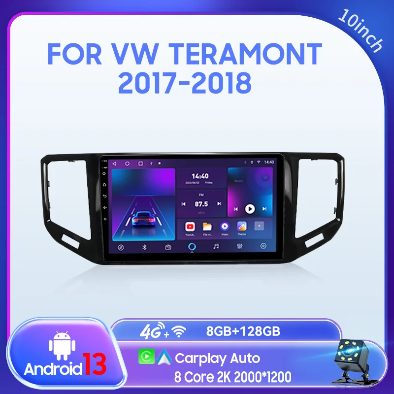 

QSZN For VW Teramont 2017-2018 10 inch 2 din Android 13.0 Car Radio Multimedia Video Player GPS Navigation 4G Carplay Head unit