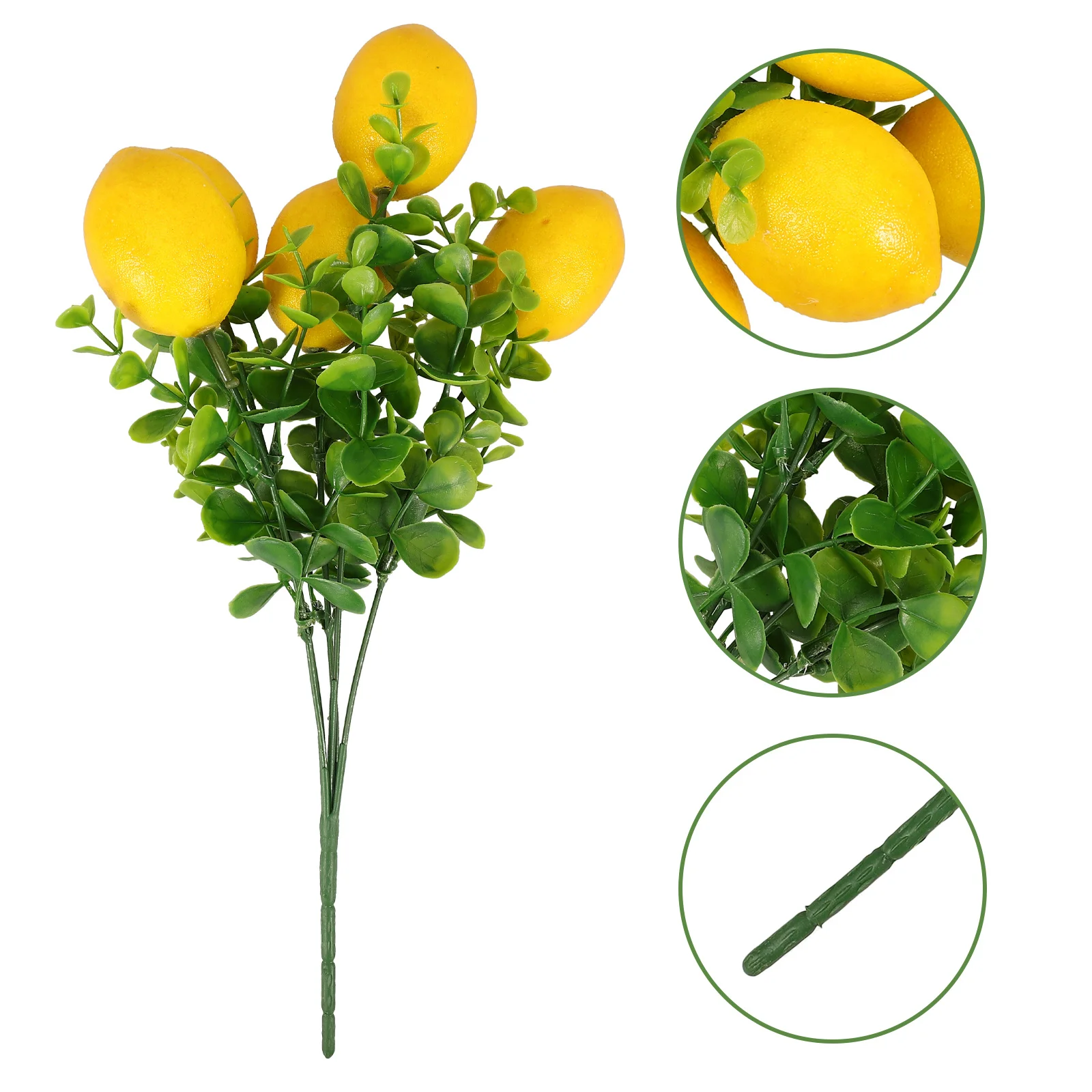 

Simulated Branch Artificial Lemon Stem Fake Fruit Branches For Vase Filler Party Decor Fake Lemon Bunch Bouquet Branch