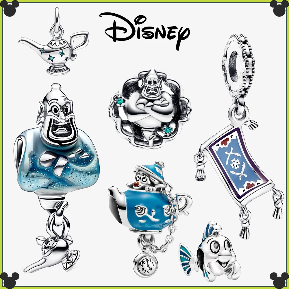 ديزني غرزة 925 فضة حورية البحر سيمبا استرخى سحر صالح الأصلي سوار الخرز مجوهرات DIY هدية عيد الميلاد #5