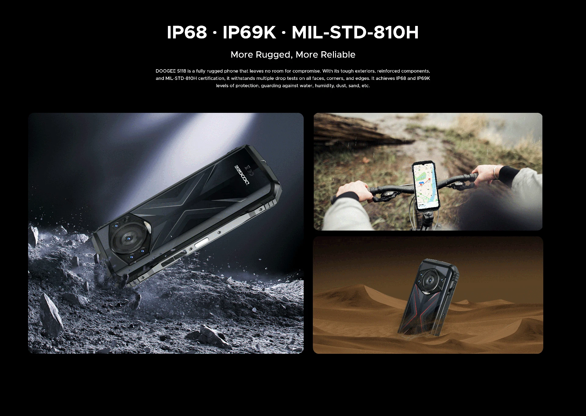 DOOGEE S118 Rugged Phone 6.58" FHD+ Screen Helio G99 Telephon Portable 8GB+512GB 10800mAh 50MP Triple Smartphone Android 14 NFC