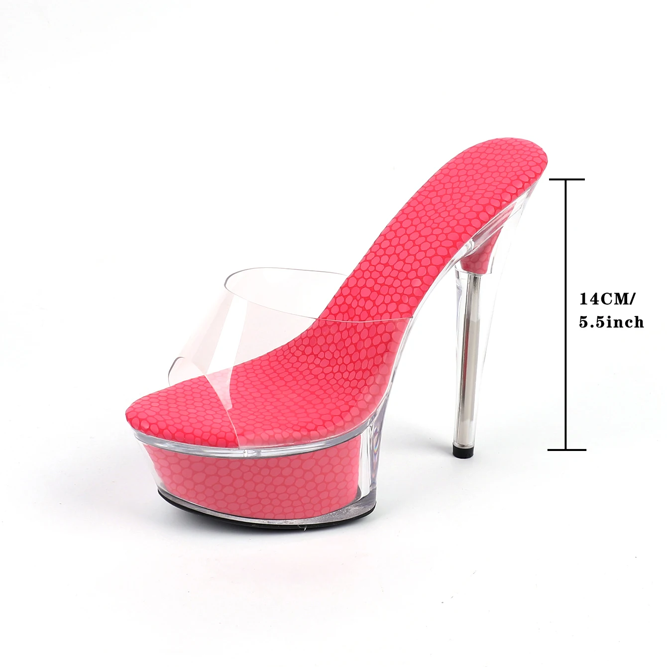 Mclubgirl   2023 Spring Women Clear Heels Sexy Platform Sandals Slipper 15cm Girls Shoe for Party Club Drop Sale LFD-B3515