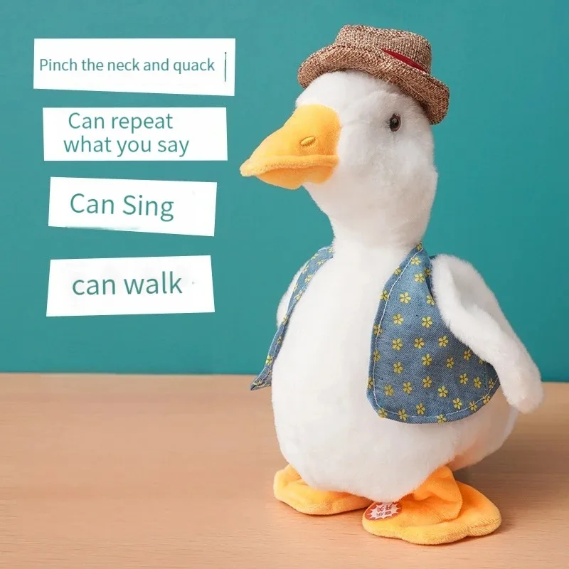 Patos repetitivos, crianças fofas, música falante, bonecos de pelúcia, brinquedos educativos, presentes divertidos de pelúcia, quebra-cabeças criativos e interessantes