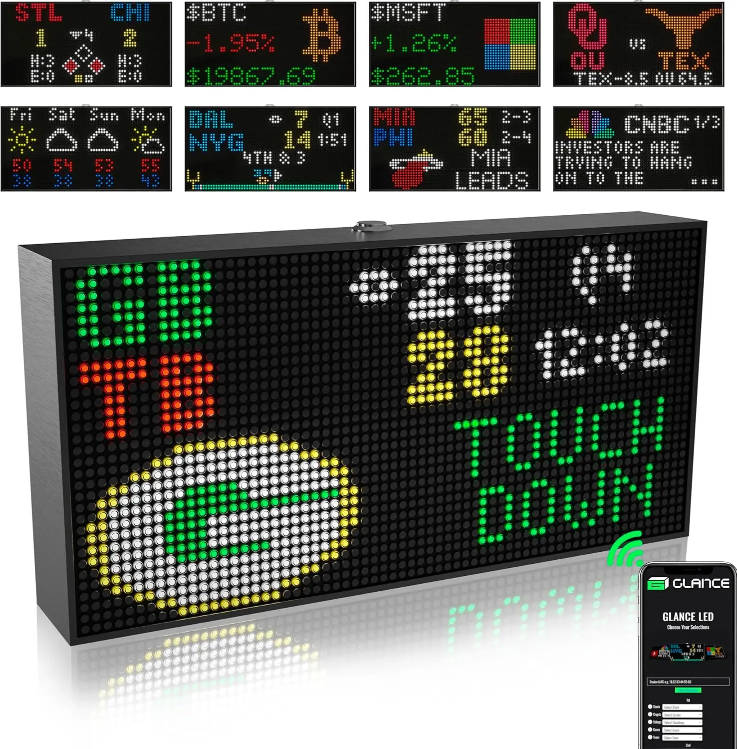 display led sports ticker para man cave stock market ticker display 01