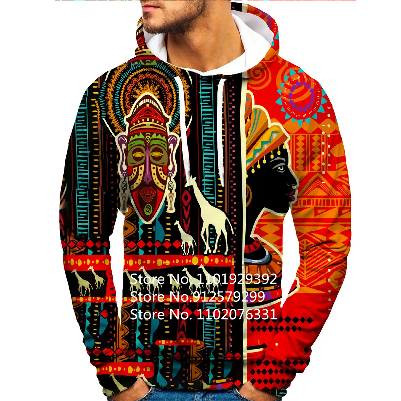 

African Hooded Sweatshirt Harajuku Men Women Hoodie Hip Hop Long Sleeve Pullover Solid Couple Clothes Vintage Casual Hoodies