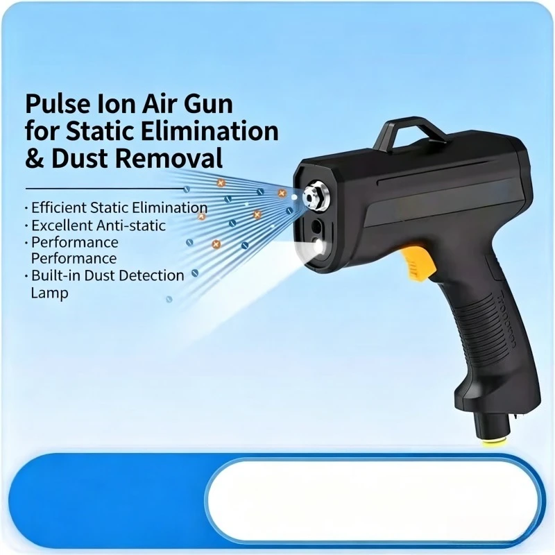 TG2031 Pulse Ion Air Gun Fast Static Elimination Dust Remover Long Nozzle Static Eliminator For Electronic Processing