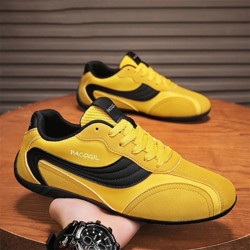 

Новые мужские низкие кеды на тонкой подошве для повседневной носки 2026 года | Стильные универсальные кроссовки в гоночном стиле