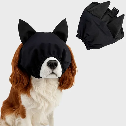 Pet Dog Pacify Eye Mask Dog Placate Headgear Prevent Fright Noise Reduction Sound Insulation Headgear Eye Mask Pet Supplies