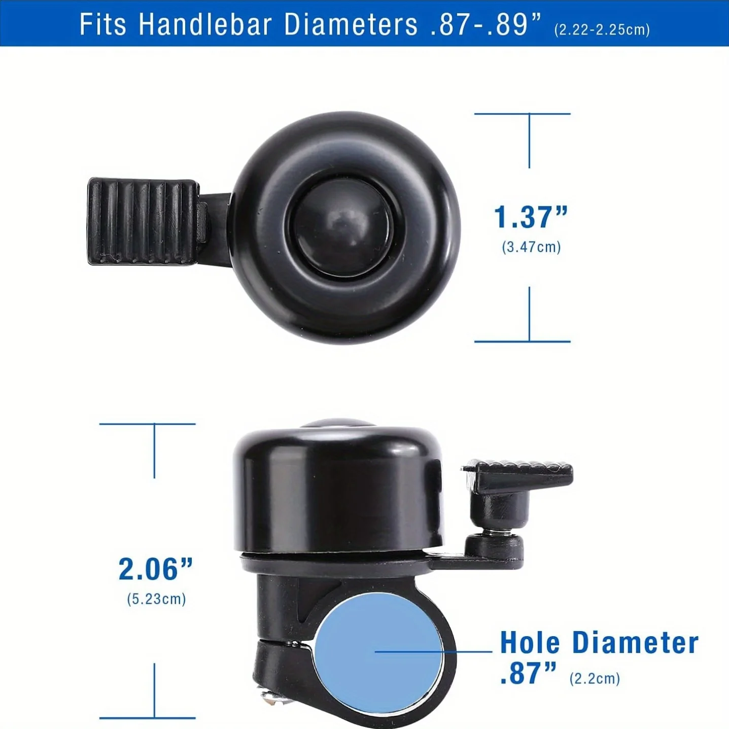 10 Bicycle Bells, Classic and Compact Design, Crisp and Loud Sound, Adjustable Sound Angle, Suitable for Mountain Bikes, Road Bi