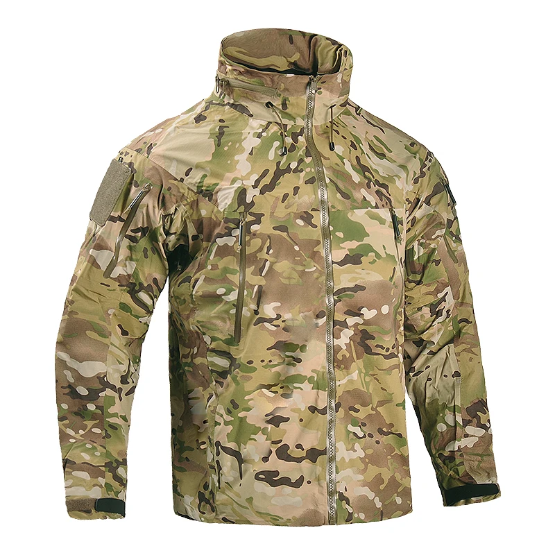 メンズアウトドアフード付きハードシェル防風防水ハンティングタ - Outdoor Hunting Coat のレビューと価格