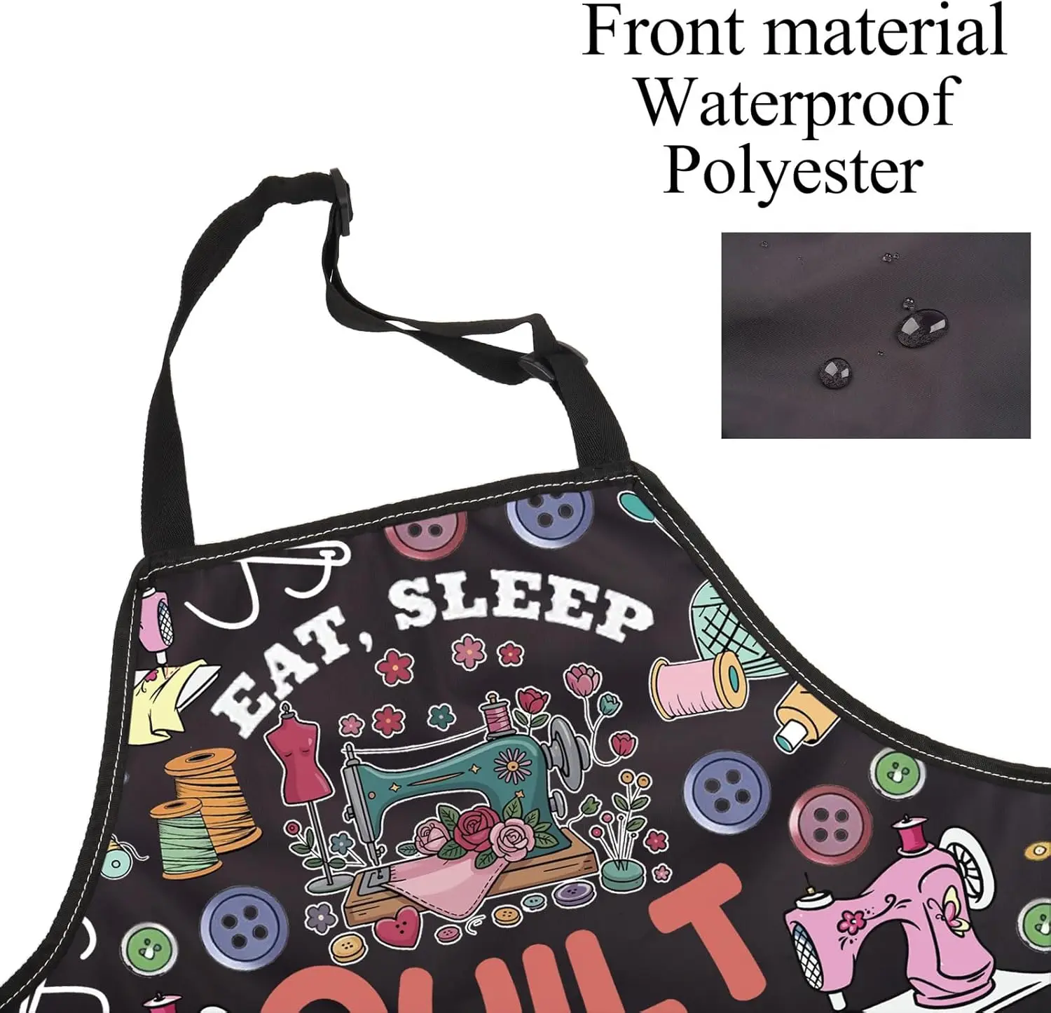 Quilting Apron Quilting Gifts for Sewing Lovers Quilter Gift Eat Sleep Quilt Repeat Quilt Gift Sewing Apron With Pockets