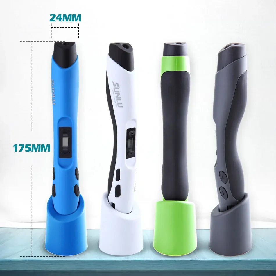

SUNLU SL-300 3D Pen With Plug 3D Printing Pens Support PLA/ABS Filament 1.75mm 8 levels Speed Control Child Christmas Gift