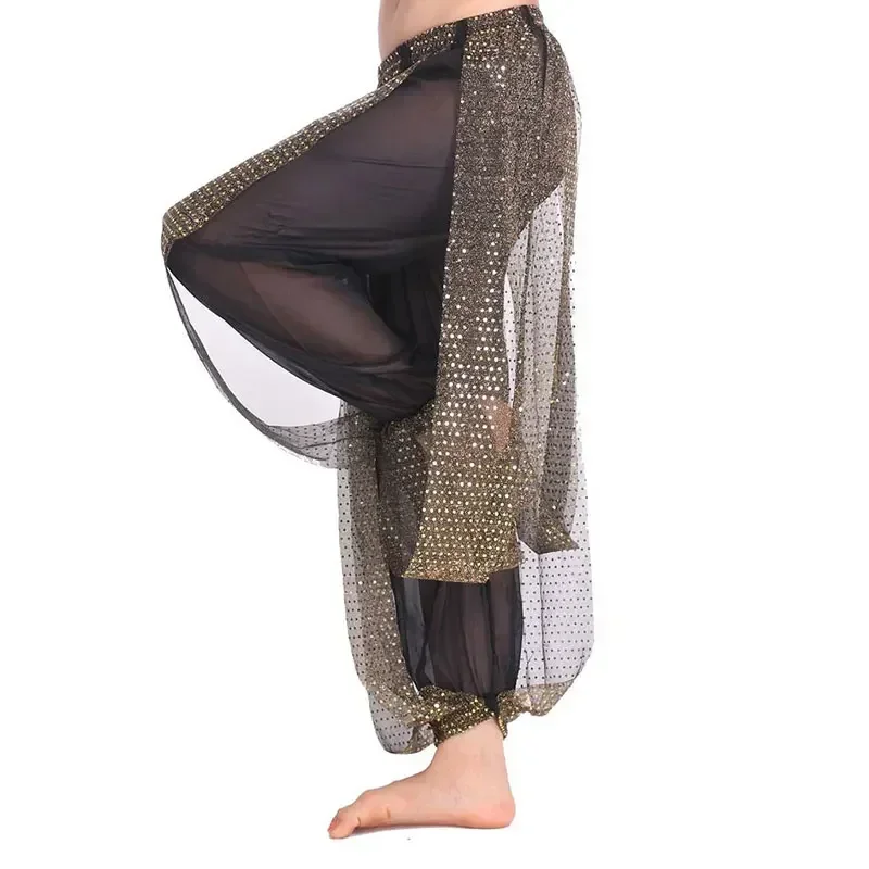Pantalon de danse du ventre pour femmes, sarouel Genie, Costume Tribal de danse du ventre, pantalon bouffant brillant, le plus récent
