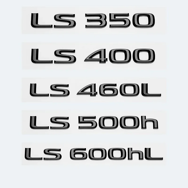 Glossy Black ABS Letters LS350 LS400 LS460 LS460L LS500 LS500h LS600hL Emblem For Lexus Car Trunk Logo Sticker Badge Accessories