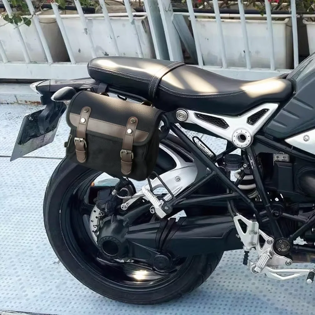 Motorcycle Tool Bag Universal Motor Fork Bag Handlebar Bag Sissy Bar Storage Tool Bag For Honda Kawasaki Suzuki Yamaha Sportster