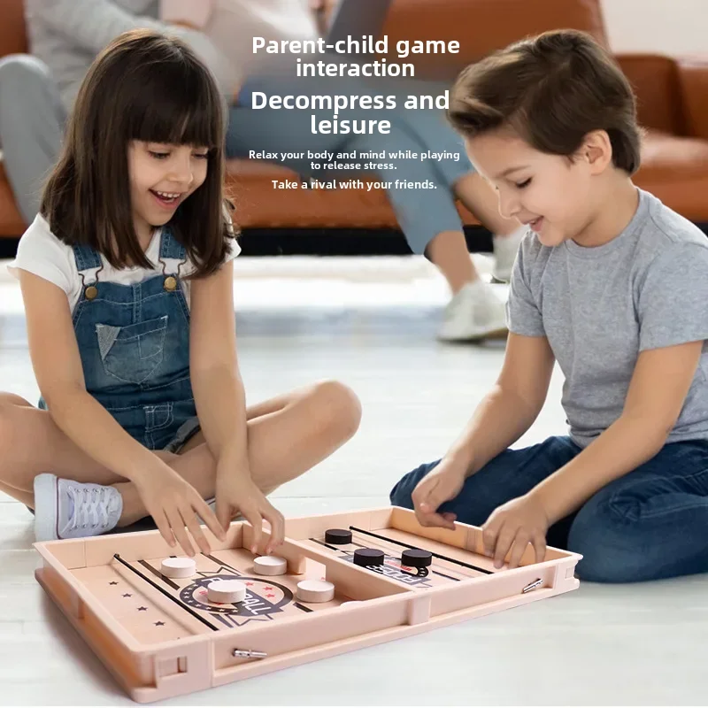 Foosball Winner Games Wooden Spring Loaded Chess Interactive Parent Child Board Game Fast Sling Puck Board Game Toys