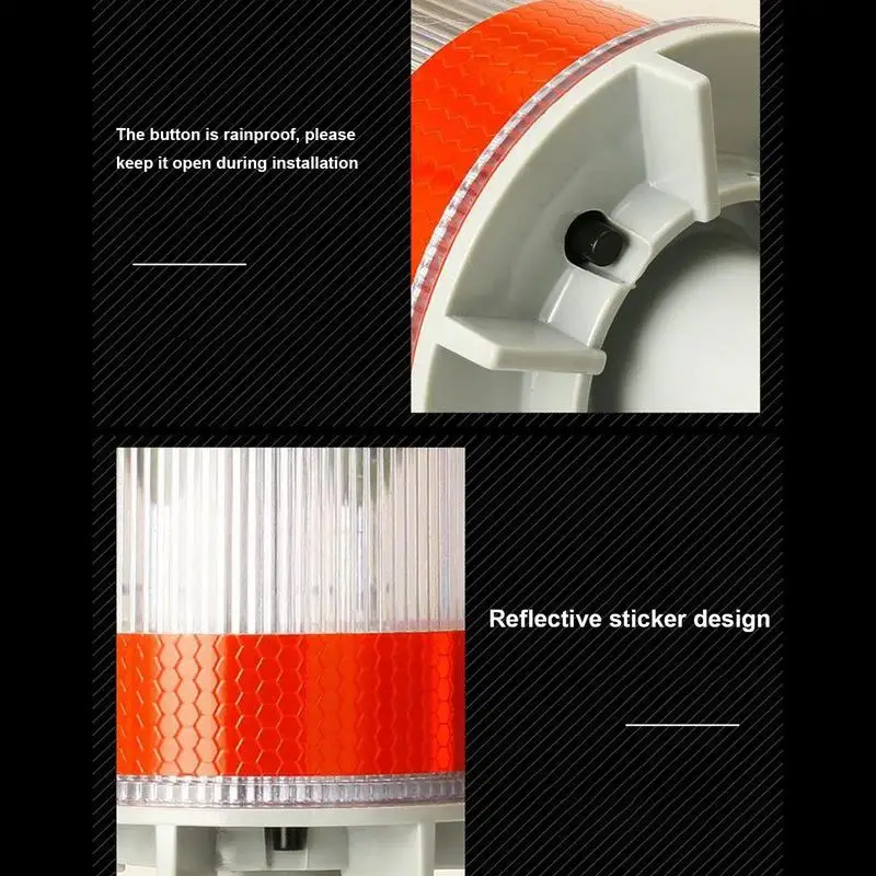 Lumières stroboscopiques, panneaux routiers à énergie solaire, lampe Flash industrielle, feux d'avertissement LED, lampe clignotante de sécurité étanche pour la circulation