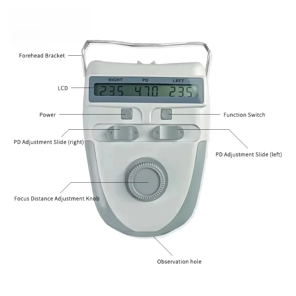 PD-60 Digital PD Meter Distance Pupilometer LD VD 3-in-1 Full Function Optometry for Test Optical